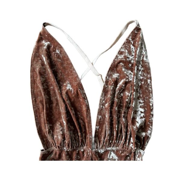 We Are HAH Women’s Hot As Hell Comin in Haht Plunging Velvet Bodysuit Size XS - Picture 4 of 8